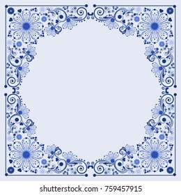 vector vintage floral  background with decorative flowers for design