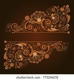 vector vintage floral  background with decorative flowers for design
