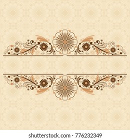 vector vintage floral  background with decorative flowers for design