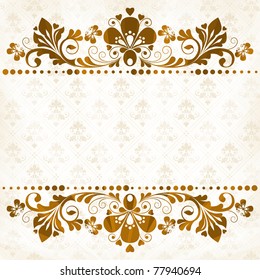 vector vintage floral  background with decorative flowers for design