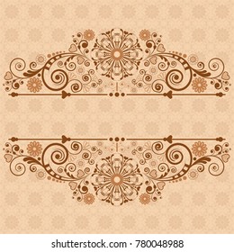 vector vintage floral  background with decorative flowers for design