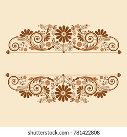 vector vintage floral  background with decorative flowers for design