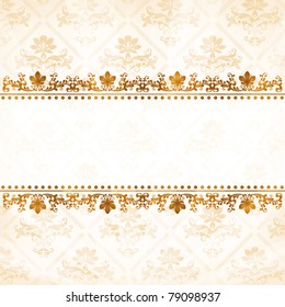 vector vintage floral  background with decorative flowers for design