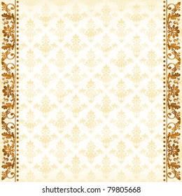 vector vintage floral  background with decorative flowers for design