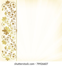 vector vintage floral  background with decorative flowers for design