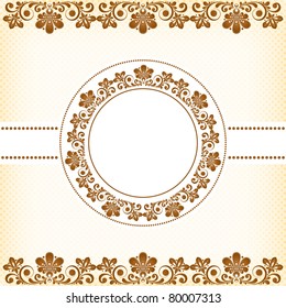 vector vintage floral  background with decorative flowers for design