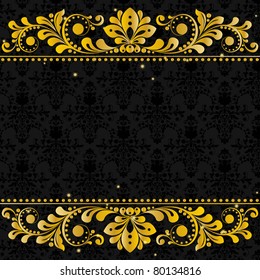 vector vintage floral  background with decorative flowers for design