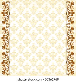 vector vintage floral  background with decorative flowers for design