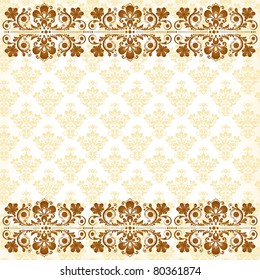vector vintage floral  background with decorative flowers for design