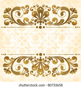 vector vintage floral  background with decorative flowers for design