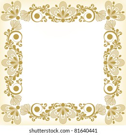 vector vintage floral  background with decorative flowers for design
