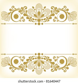 vector vintage floral  background with decorative flowers for design