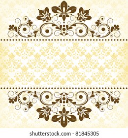 vector vintage floral  background with decorative flowers for design