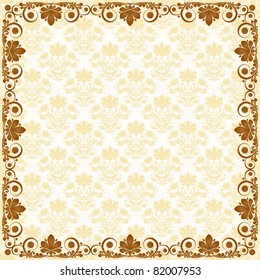 vector vintage floral  background with decorative flowers for design