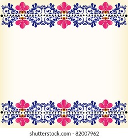 vector vintage floral  background with decorative flowers for design