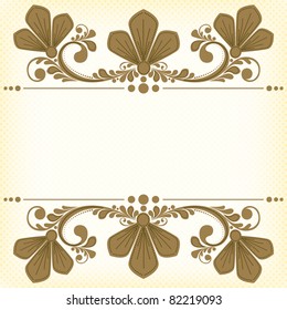 vector vintage floral  background with decorative flowers for design