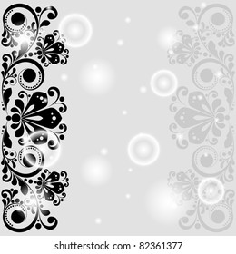 vector vintage floral  background with decorative flowers for design