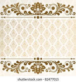 vector vintage floral  background with decorative flowers for design