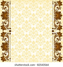 vector vintage floral  background with decorative flowers for design