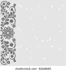 vector vintage floral  background with decorative flowers for design
