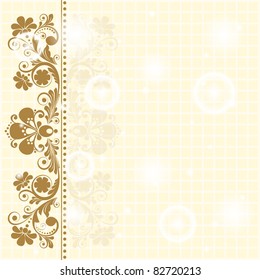 vector vintage floral  background with decorative flowers for design