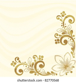 vector vintage floral  background with decorative flowers for design