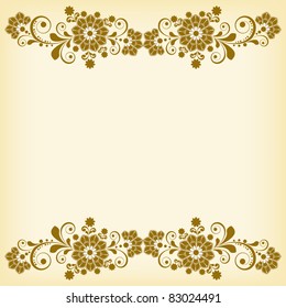 vector vintage floral  background with decorative flowers for design