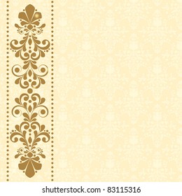 vector vintage floral  background with decorative flowers for design