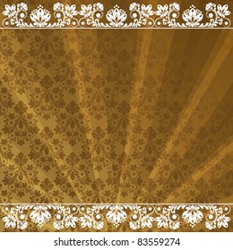 vector vintage floral  background with decorative flowers for design