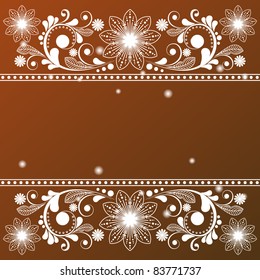 vector vintage floral  background with decorative flowers for design