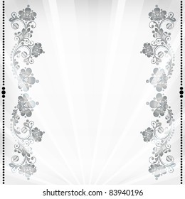 vector vintage floral  background with decorative flowers for design