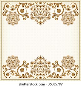 vector vintage floral  background with decorative flowers for design