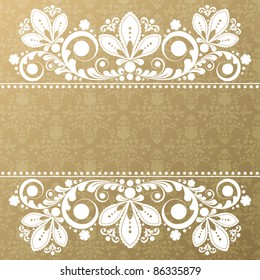 vector vintage floral  background with decorative flowers for design