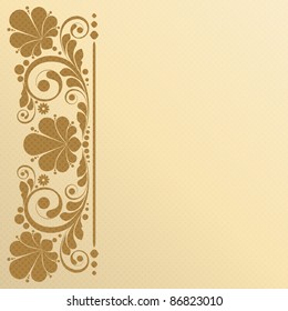 vector vintage floral  background with decorative flowers for design