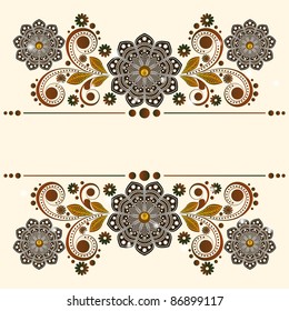 vector vintage floral  background with decorative flowers for design