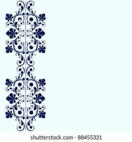 vector vintage floral  background with decorative flowers for design