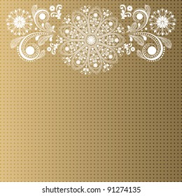 vector vintage floral  background with decorative flowers for design