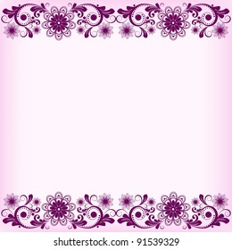 vector vintage floral  background with decorative flowers for design