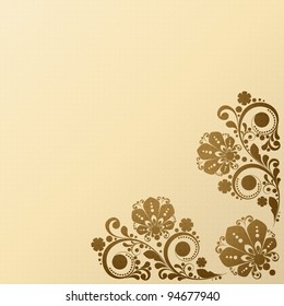 vector vintage floral  background with decorative flowers for design