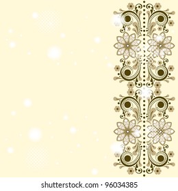 vector vintage floral  background with decorative flowers for design