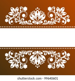 vector vintage floral  background with decorative flowers for design