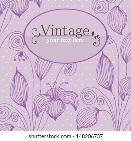 Vector vintage floral background Illustration