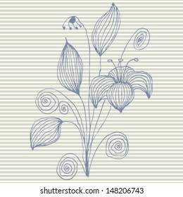 Vector vintage floral background Illustration