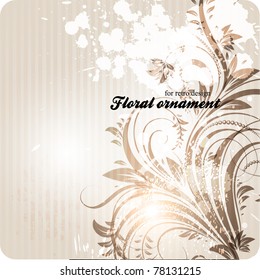 Vektorvintage, floraler Hintergrund für Retro-Design