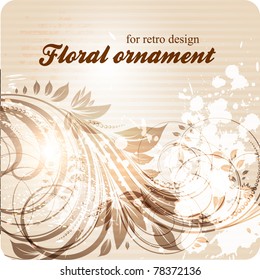 Vektorvintage floraler Hintergrund für Retro-Sommer-Design. eps10.