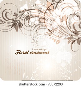 fondo floral vectorial vintage para el diseño de verano retro. 10.