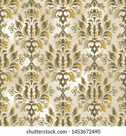 vector vintage floral background. Seamless damask pattern.