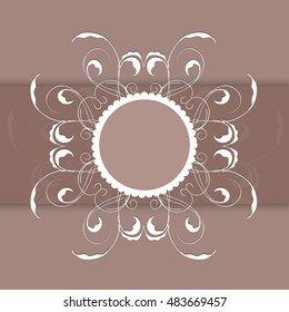 Vector vintage floral border. Abstract hand drawn ornament for greeting cards, invitations in pastel colors. Ornate of leaves and flowers in elements for decor and design. 
