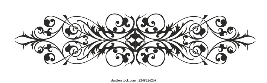 vector vintage floral border patternfooter for website