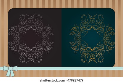 Vector vintage floral borders set. Abstract hand drawn ornaments for greeting cards, invitations. Ornate of leaves and flowers in elements for decor and design. 
